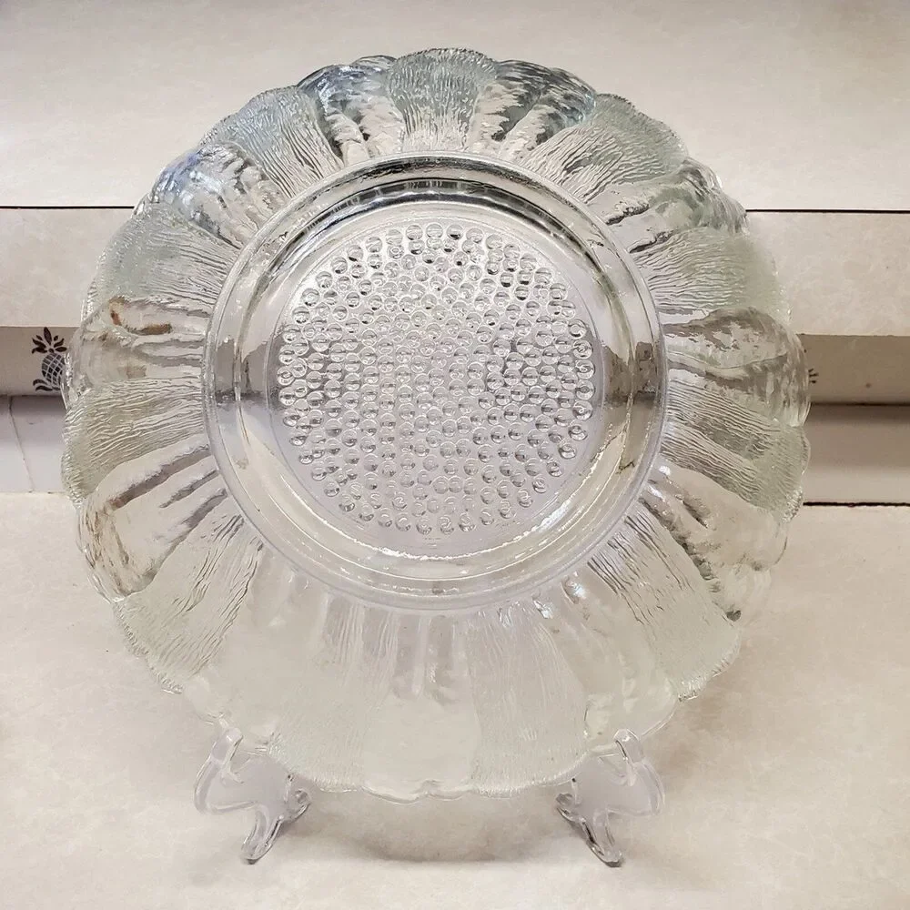 Anchor Hocking Clear Country Estate Sunflower Chip Bowl
